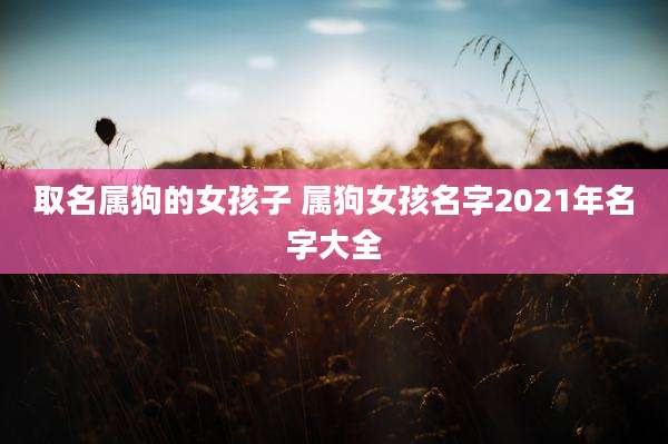 取名属狗的女孩子 属狗女孩名字2021年名字大全