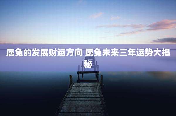 属兔的发展财运方向 属兔未来三年运势大揭秘