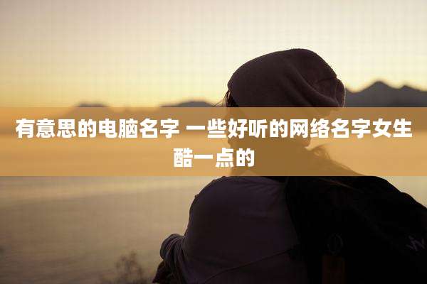 有意思的电脑名字 一些好听的网络名字女生酷一点的