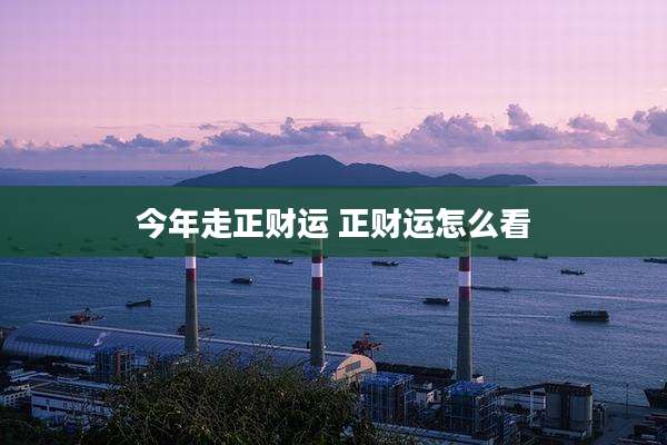 今年走正财运 正财运怎么看
