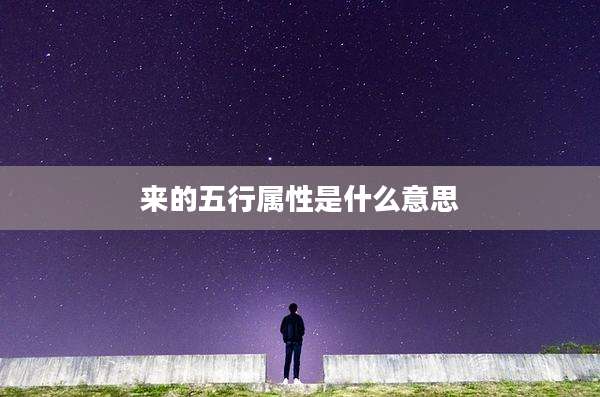 来的五行属性是什么意思
