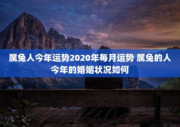 属兔人今年运势2020年每月运势 属兔的人今年的婚姻状况如何