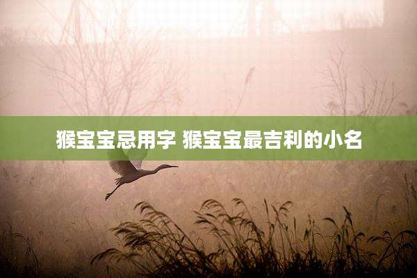 猴宝宝忌用字 猴宝宝最吉利的小名