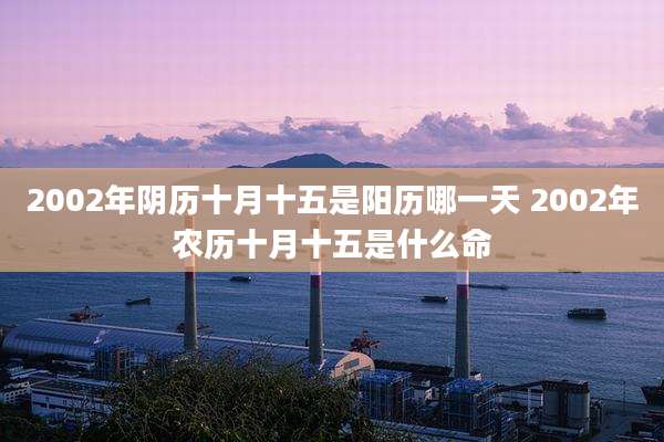 2002年阴历十月十五是阳历哪一天 2002年农历十月十五是什么命