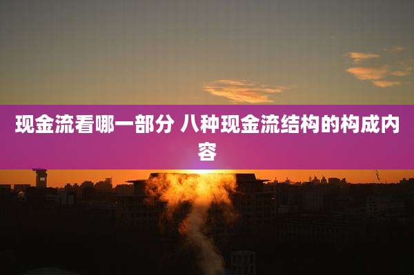 现金流看哪一部分 八种现金流结构的构成内容