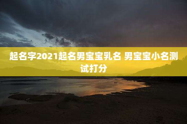 起名字2021起名男宝宝乳名 男宝宝小名测试打分
