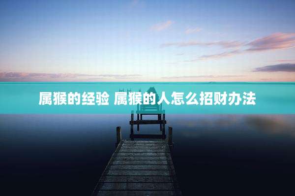 属猴的经验 属猴的人怎么招财办法
