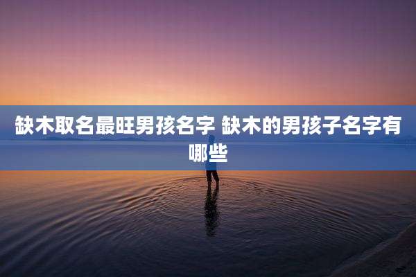 缺木取名最旺男孩名字 缺木的男孩子名字有哪些