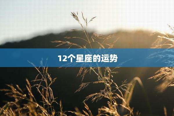 12个星座的运势