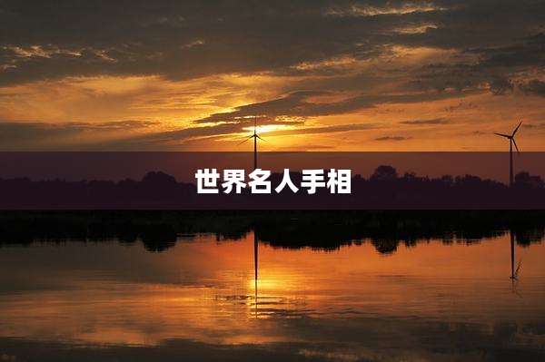 世界名人手相