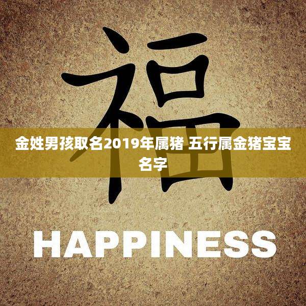 金姓男孩取名2019年属猪 五行属金猪宝宝名字