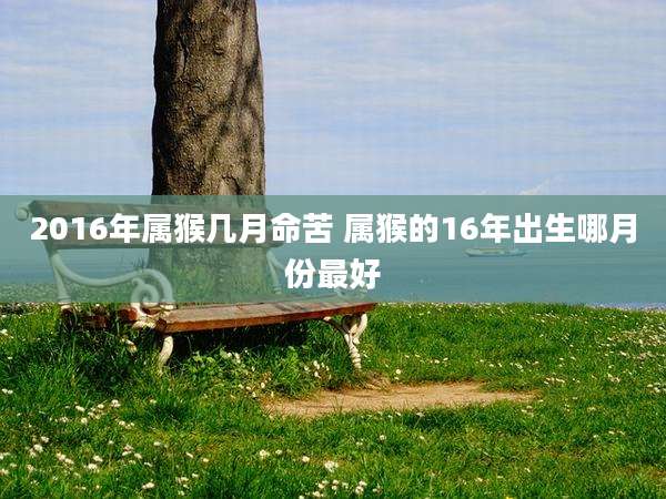 2016年属猴几月命苦 属猴的16年出生哪月份最好
