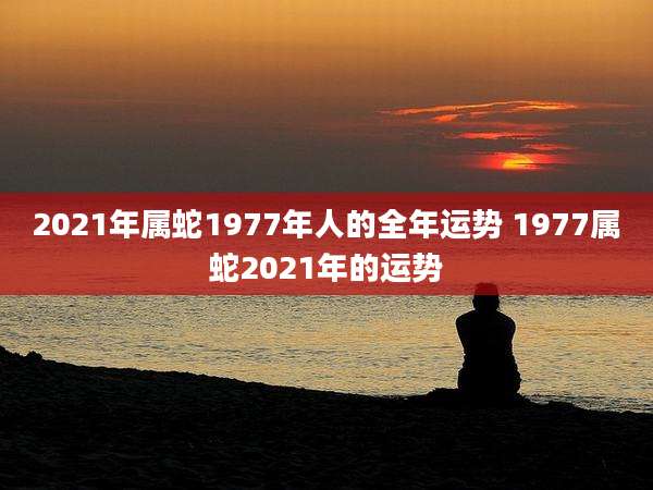 2021年属蛇1977年人的全年运势 1977属蛇2021年的运势