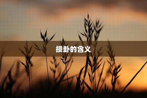 损卦的含义