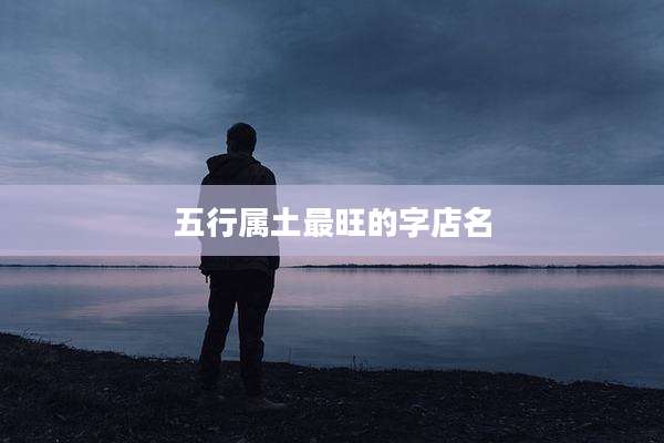五行属土最旺的字店名