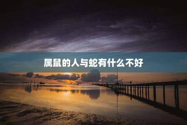 属鼠的人与蛇有什么不好