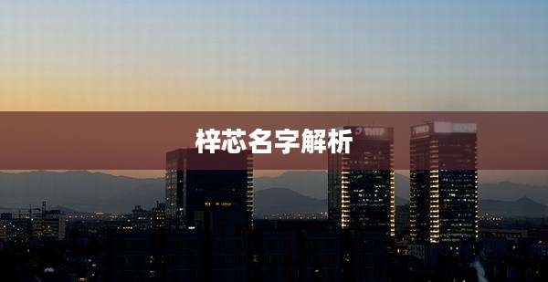 梓芯名字解析