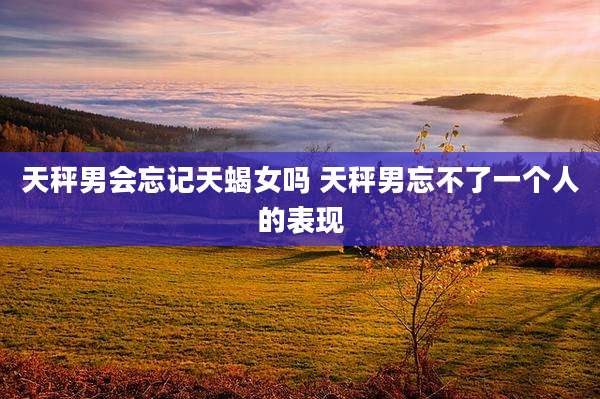 天秤男会忘记天蝎女吗 天秤男忘不了一个人的表现