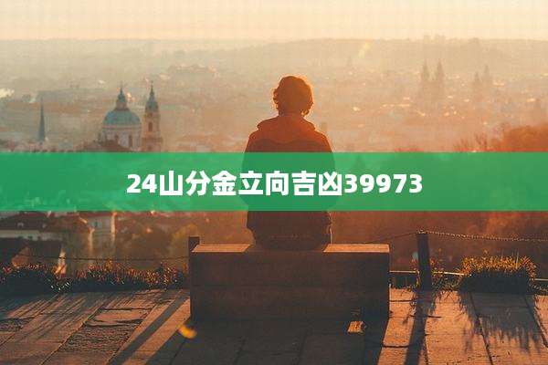 24山分金立向吉凶39973