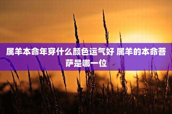属羊本命年穿什么颜色运气好 属羊的本命菩萨是哪一位