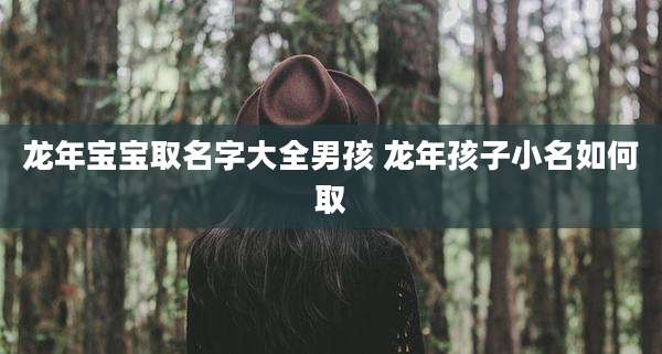 龙年宝宝取名字大全男孩 龙年孩子小名如何取