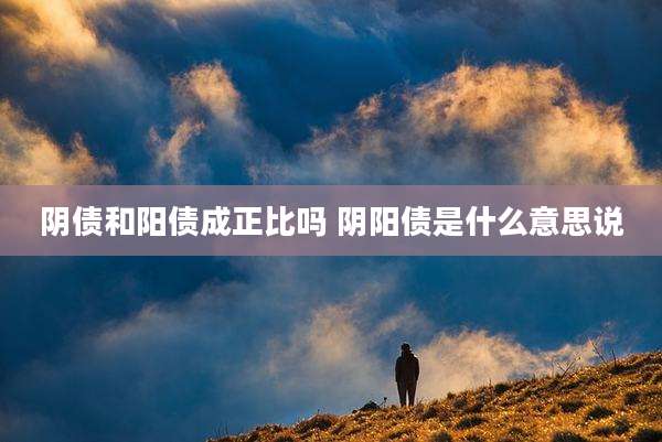 阴债和阳债成正比吗 阴阳债是什么意思说