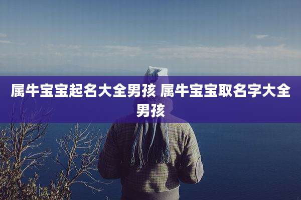 属牛宝宝起名大全男孩 属牛宝宝取名字大全男孩
