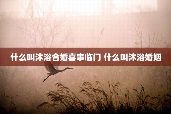 什么叫沐浴合婚喜事临门 什么叫沐浴婚姻