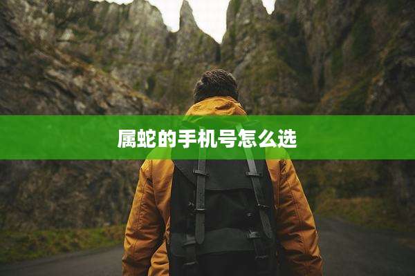 属蛇的手机号怎么选