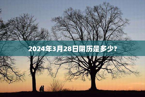 2024年3月28日阴历是多少?