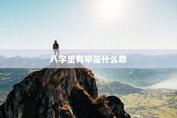 八字里有甲是什么命