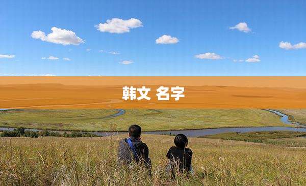 韩文 名字