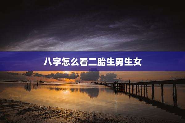 八字怎么看二胎生男生女