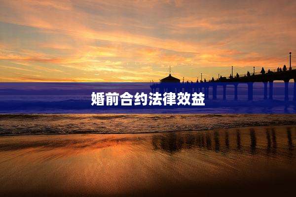 婚前合约法律效益