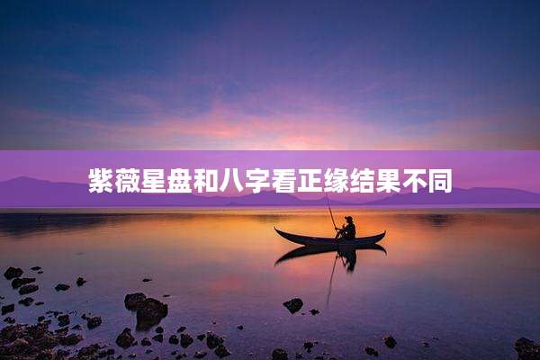 紫薇星盘和八字看正缘结果不同