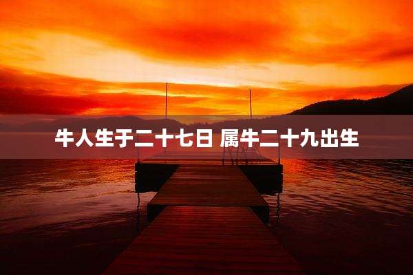 牛人生于二十七日 属牛二十九出生