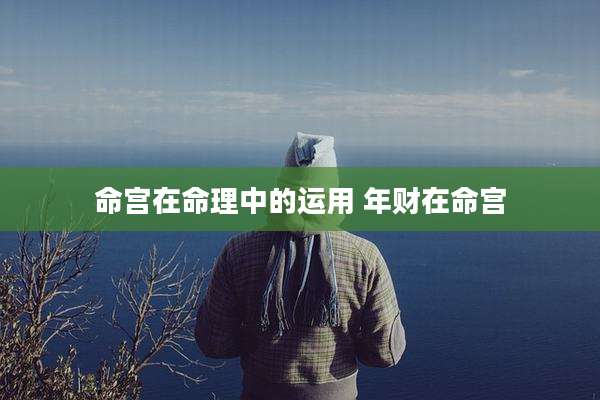 命宫在命理中的运用 年财在命宫
