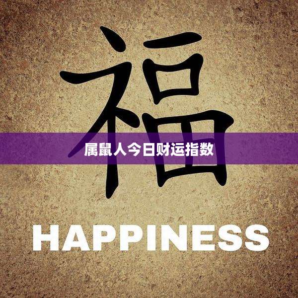 属鼠人今日财运指数
