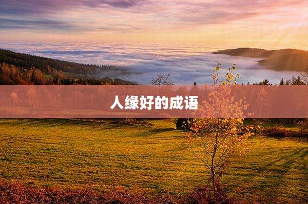 人缘好的成语