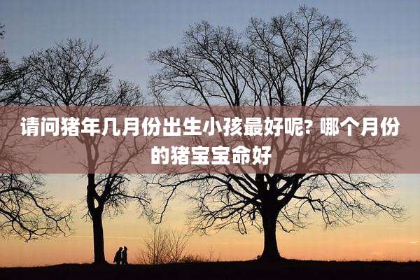 请问猪年几月份出生小孩最好呢? 哪个月份的猪宝宝命好