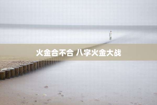 火金合不合 八字火金大战