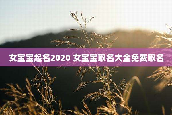 女宝宝起名2020 女宝宝取名大全免费取名