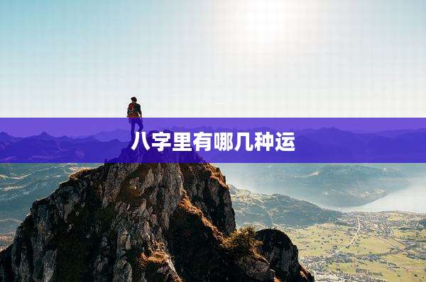 八字里有哪几种运