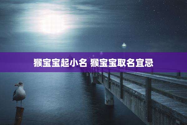猴宝宝起小名 猴宝宝取名宜忌