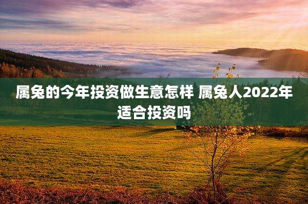 属兔的今年投资做生意怎样 属兔人2022年适合投资吗