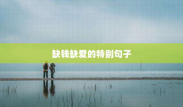 缺钱缺爱的特别句子