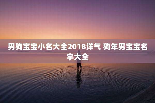 男狗宝宝小名大全2018洋气 狗年男宝宝名字大全
