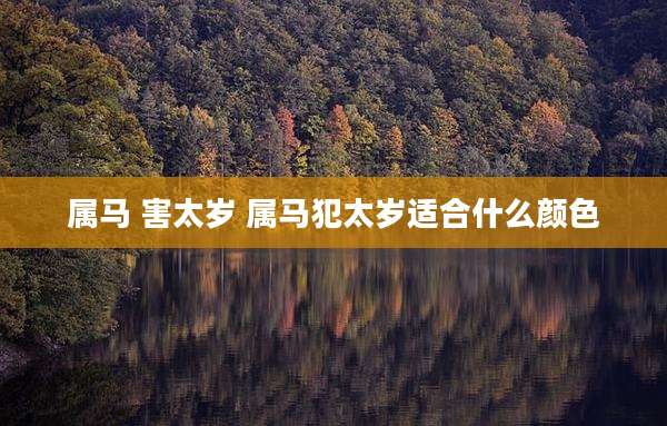 属马 害太岁 属马犯太岁适合什么颜色