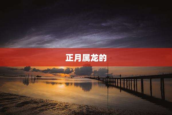 正月属龙的