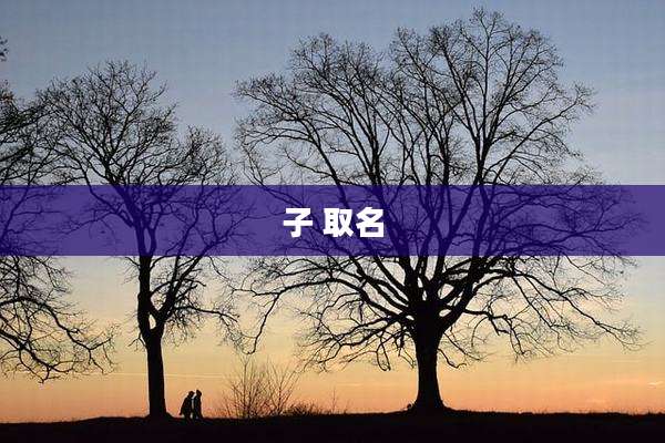 子 取名